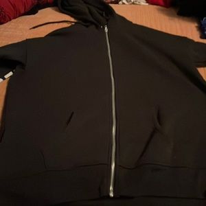 New York, Black Zip-Up Hoodie, size, M